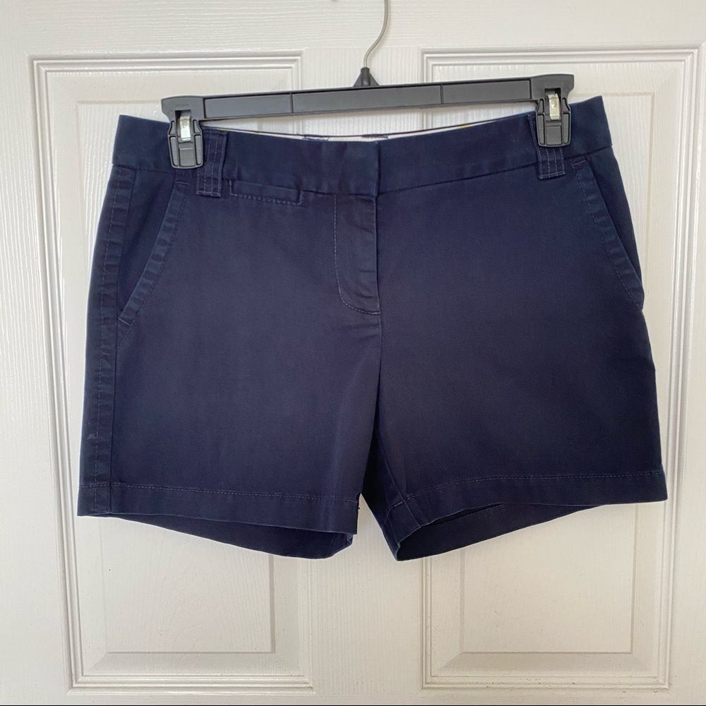 J CREW Chino Women Blue Shorts Size - 6